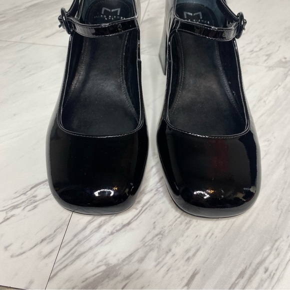 New! Marc Fisher Nessily Black Patent Block Heel Mary Jane Pump 9 1/2 M - Picture 11 of 15
